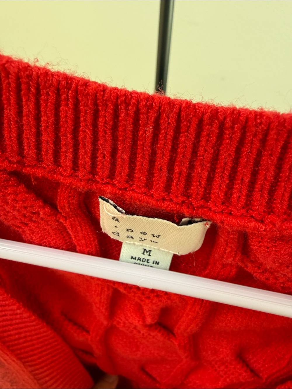 a new day Red Cable-Knit V-Neck Button Front Sweater Vest - Picture 2 of 3